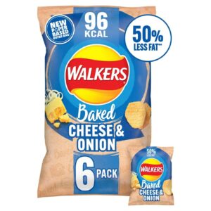 WALKERS BAKED CHEESE & ONION 6PK