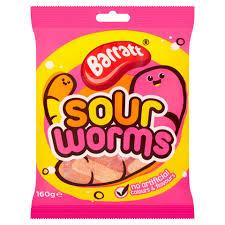 BARRATT SOUR WORMS JELLY BAG