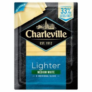 CHARLEVILLE LIGHTER WHITE CHEDDAR SLICES