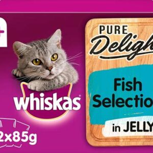 WHISKAS POUCH PURE DELIGHT FISH 12