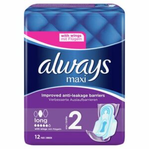 ALWAYS MAXI PADS LONG WITH WINGS